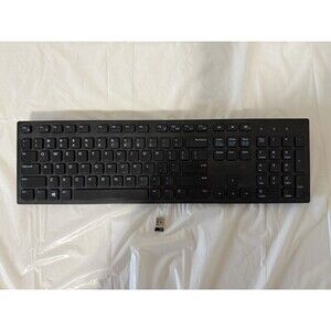 Dell WK636P Wireless Keyboard Black USB Receiver Included Tested Working